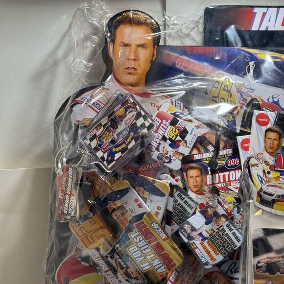 NOS Talladega Nights Air Freshener Counter Display Magnets Buttons Display Kit - Picture 3 of 15